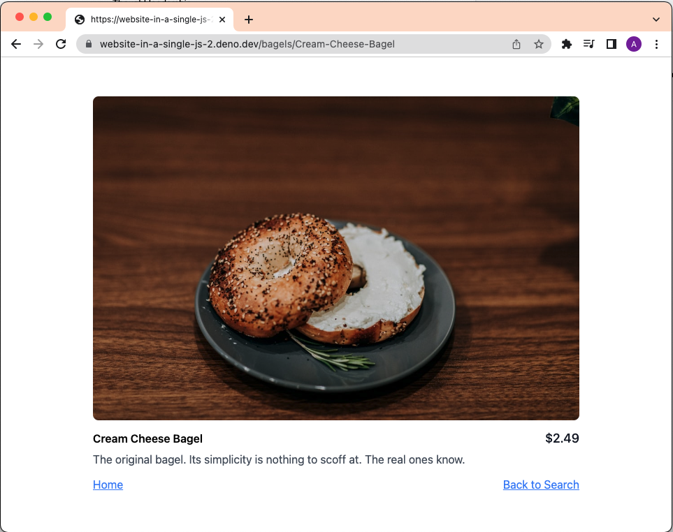 A bagel page