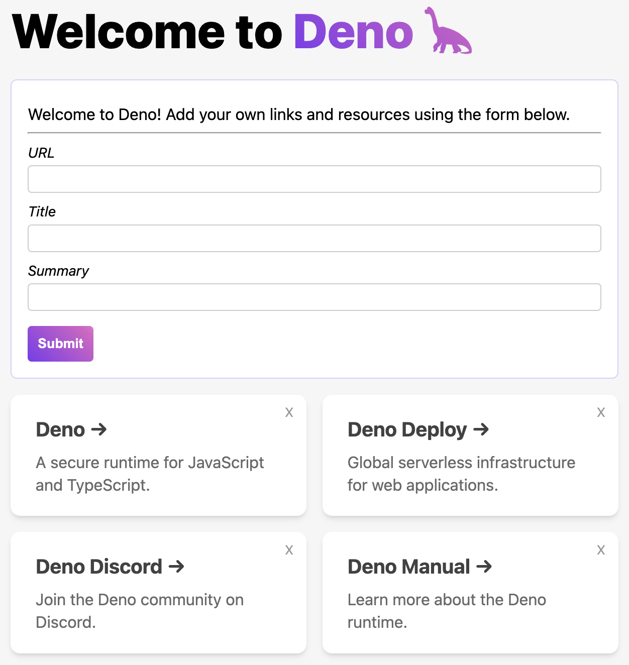 Deno + Astro demo app