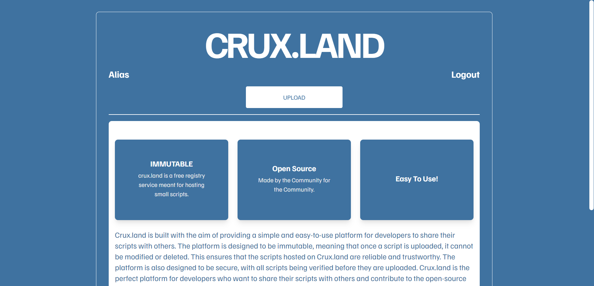 Screenshot of Crux X