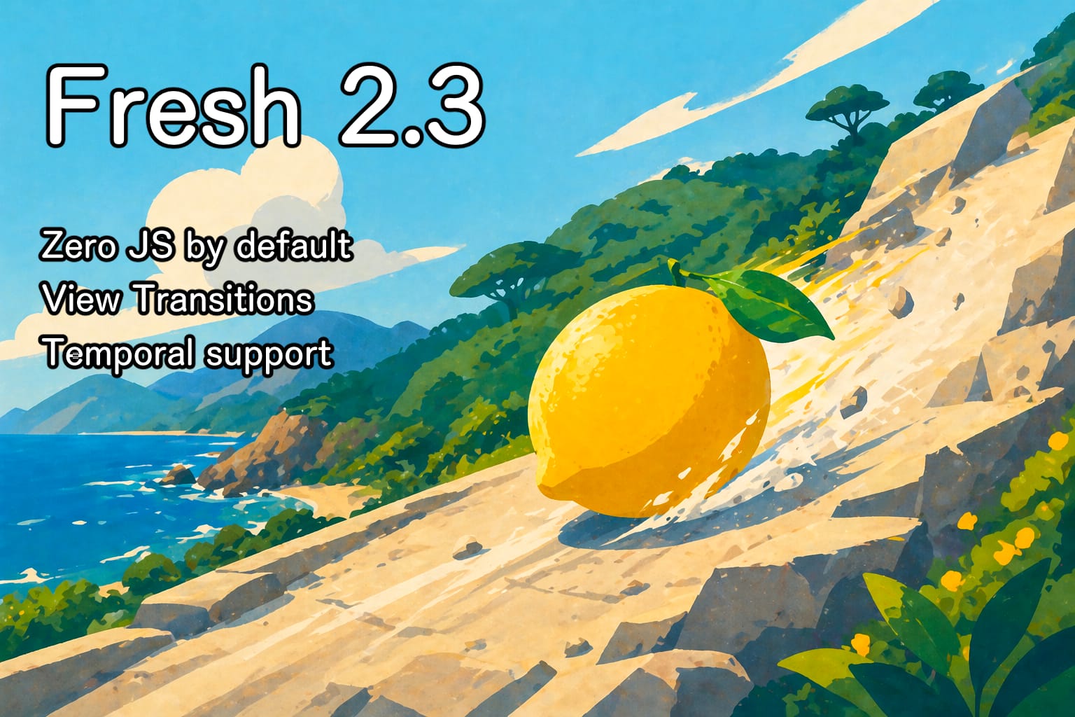 Fresh 2.3: Zero JS by default, View Transitions, and Temporal support