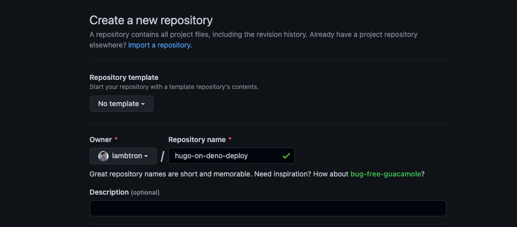 Creating a repo in GitHub