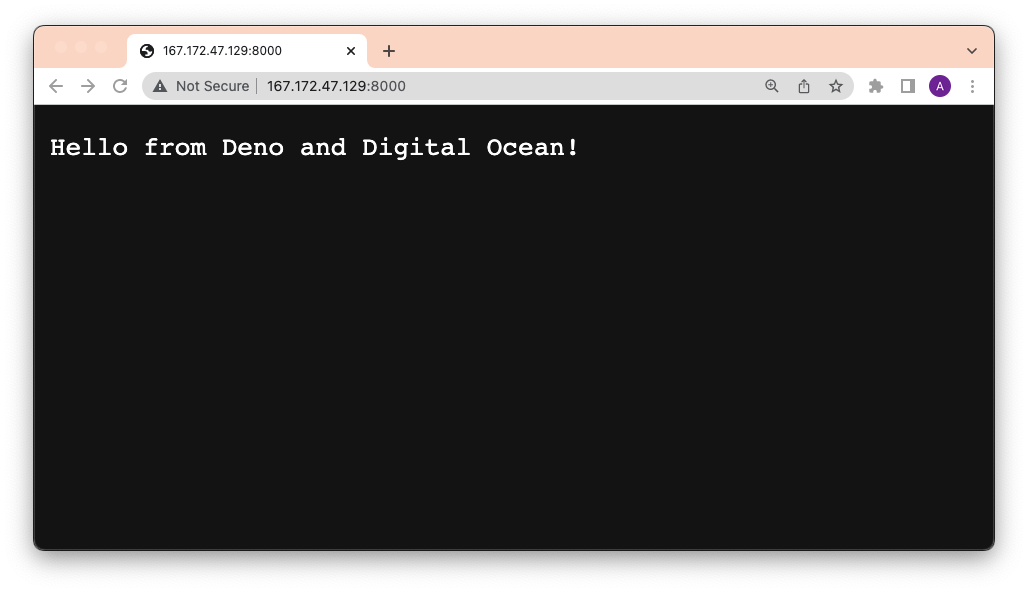 Hello from Deno and Digital Ocean