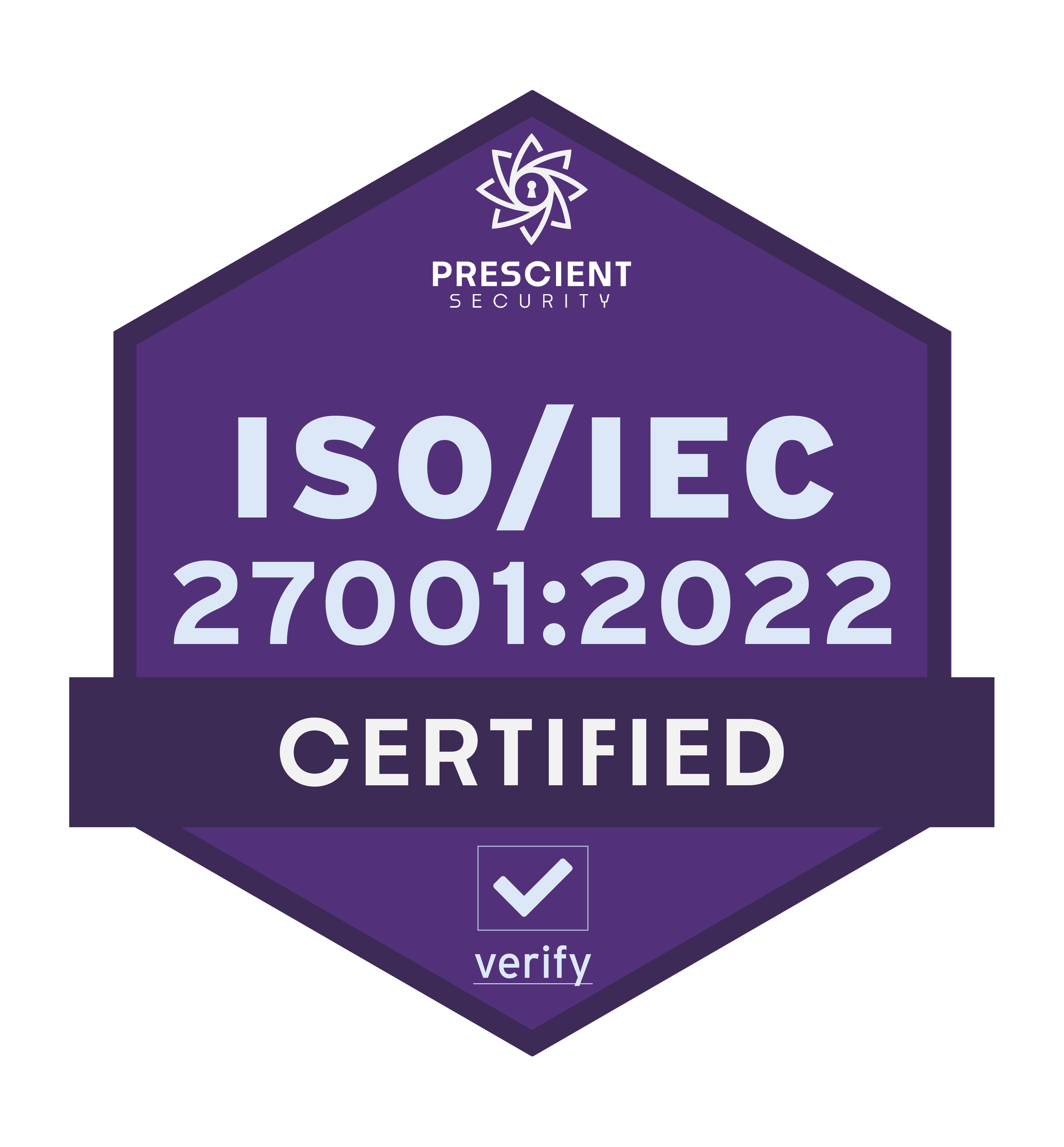 ISO/IEC 27001:2022 certified